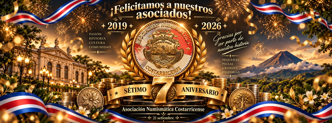 Celebración del séptimo aniversario de la Asociación Numismática Costarricense, 2019–2026